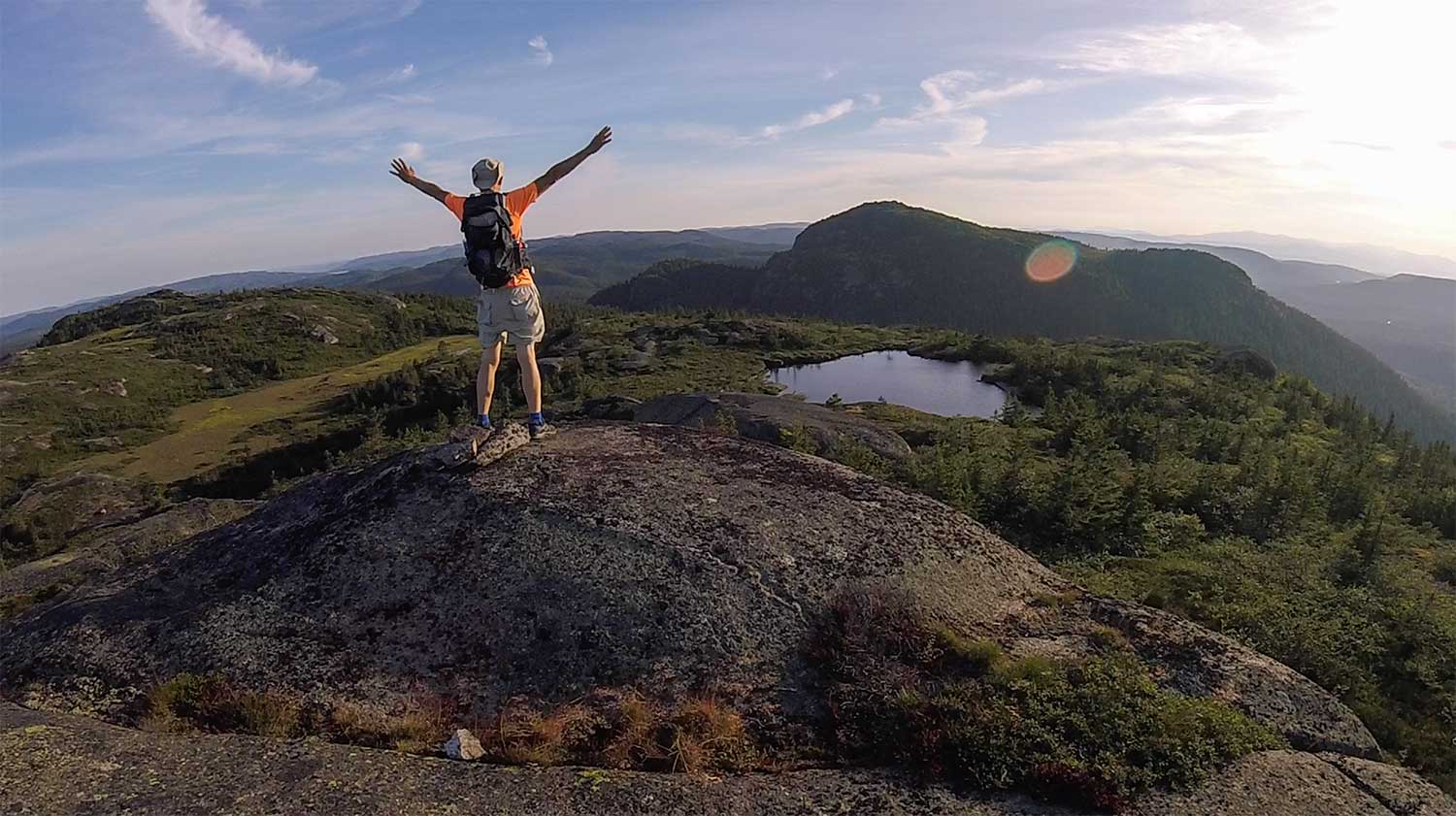 Screenshot from my 3D VR120 video showing the Skrim mountains close to my hometown Kongsberg.