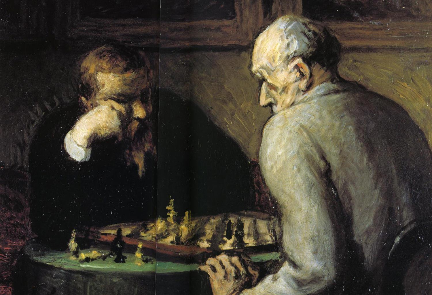 Sjakkspillere av Honoré Daumier, ca 1765.