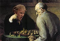 Illustrasjonsbilde, Trump i maleriet Sjakkspillerne av Honoré Daumier.